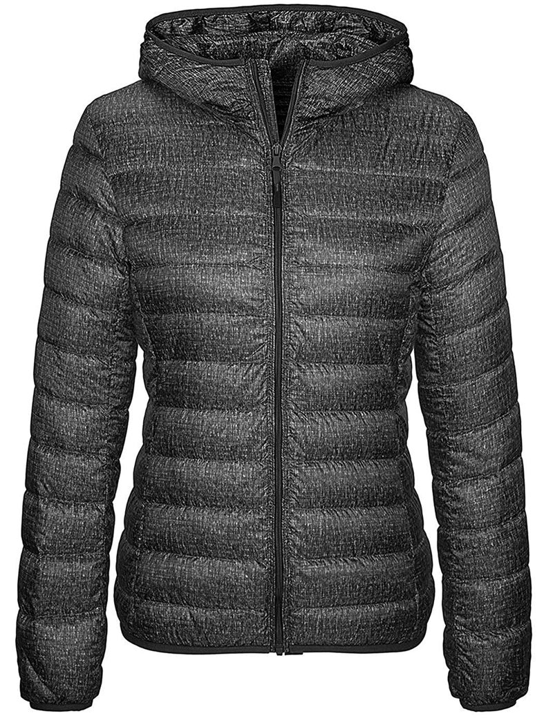 wantdo Women's Hooded Packable Ultra Light Weight Short Down Jacket Gray Large - Image 1